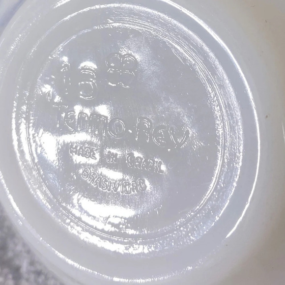 Vintage Termo-Rey Milk Glass Cereal Bowls W Blue Floral Pattern x2 - Picture 10 of 13